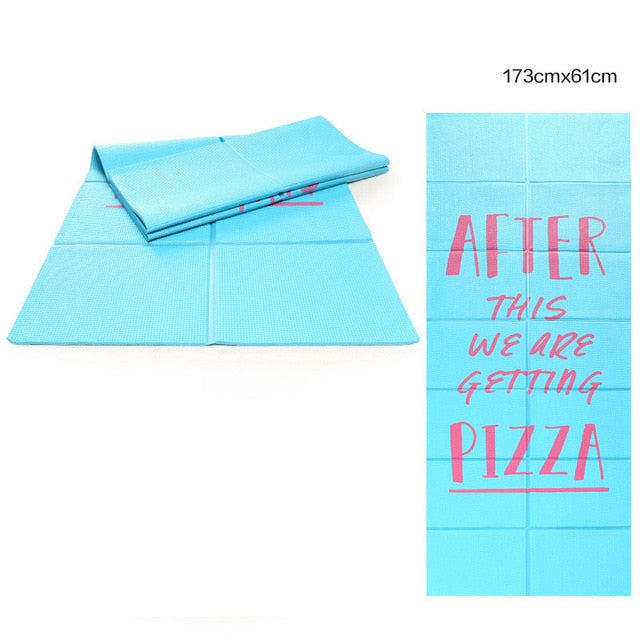YOMER 5mm PVC Non-slip Foldable Yoga Mats For Fitness Slim Yoga Gym Exercise Mats Outdoor Pads Fitness Mat Easy Carry