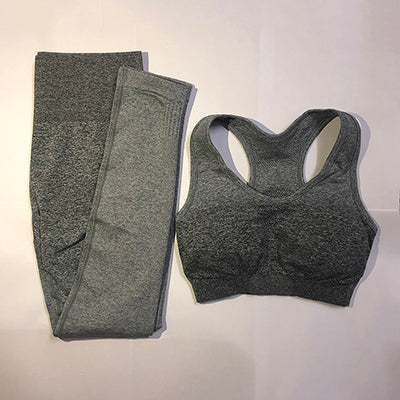 Women's Yoga Set Gym Clothing Ombre Seamless Leggings+Sports Bra Workout Sports Suit Women Energy Fitness Sportswear Active Wear