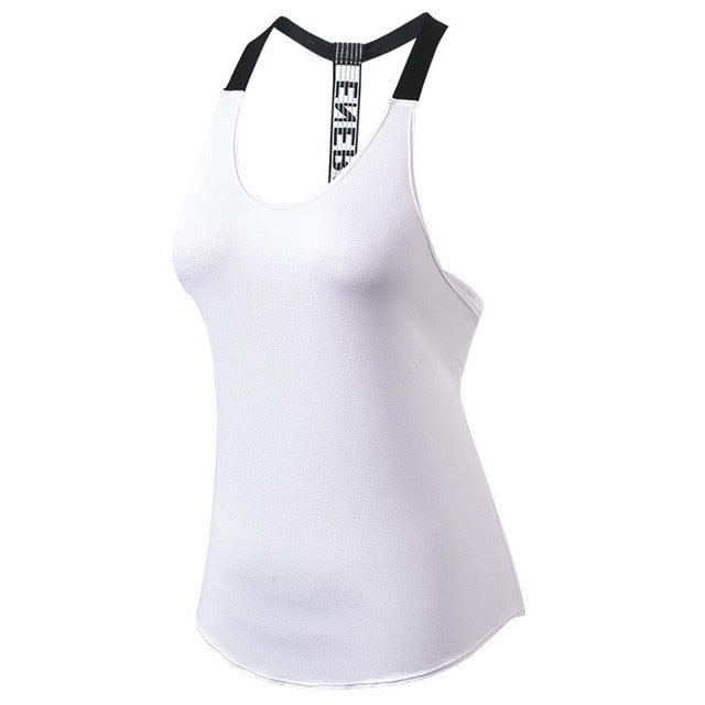 Sexy Women Yoga Vest Backless Gym Singlets Sleeveless Training Shirts Fitness Tights Sport Clothing Sportswear Dry Fit Tank Tops