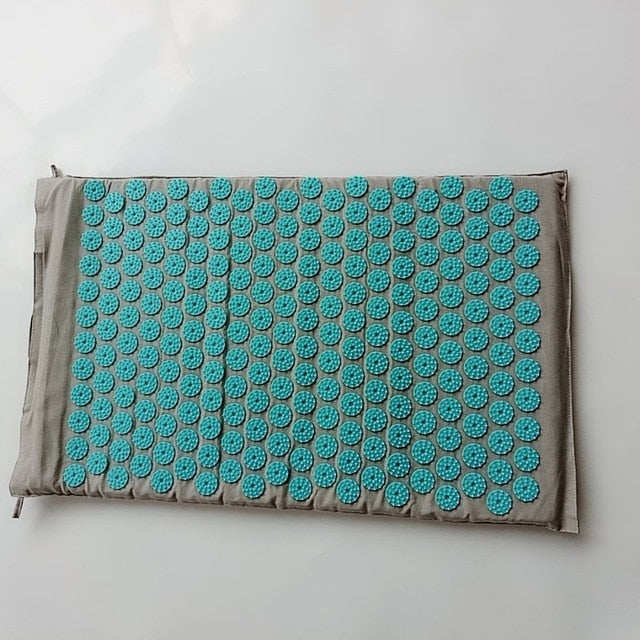 Spike Acupuncture Massage Yoga Mat/Pillow Massager (appro.67*42cm)Acupressure Mat Relieve Back Body Pain Cushion