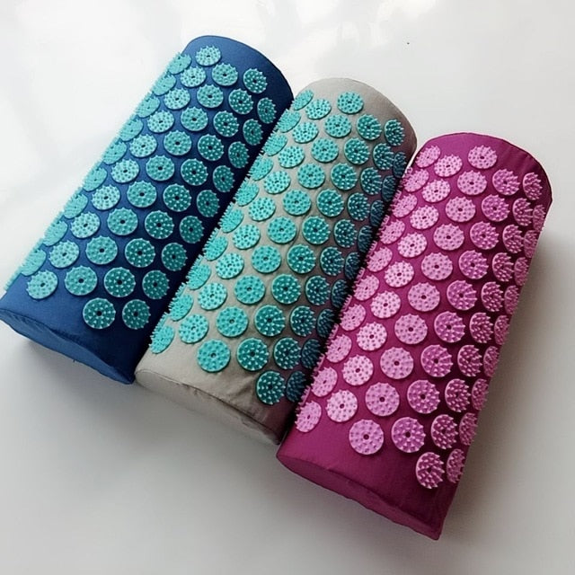 Spike Acupuncture Massage Yoga Mat/Pillow Massager (appro.67*42cm)Acupressure Mat Relieve Back Body Pain Cushion