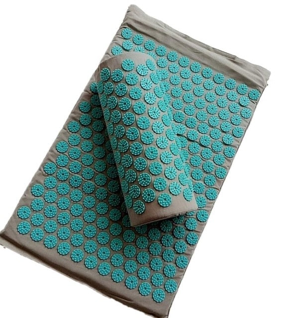 Spike Acupuncture Massage Yoga Mat/Pillow Massager (appro.67*42cm)Acupressure Mat Relieve Back Body Pain Cushion