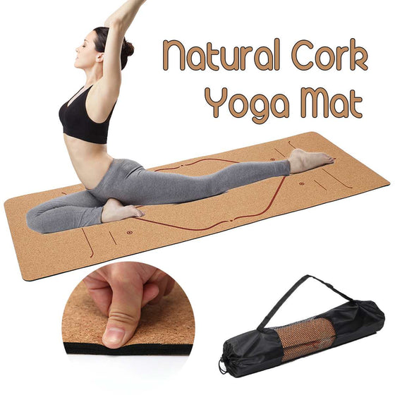 5MM Natural Cork TPE Non-slip Yoga Mat Fitness Sports Gym Mat Women Men Gymnastics Pad Pilates Mat Exercise Training Mats